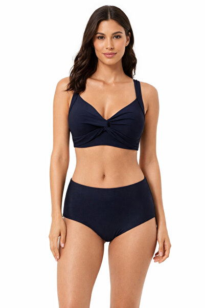 PİAURA Kadın Siyah Yüksek Bel Toparlayıcı Bikini Takımı