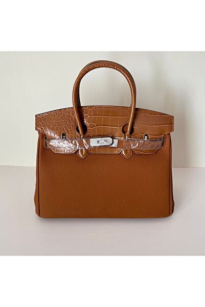 China Large 30cm half-croc shoulder bag