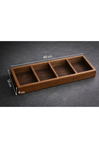 China Luxury multi-compartment wooden serving tray box – ideal for dates, cho...
