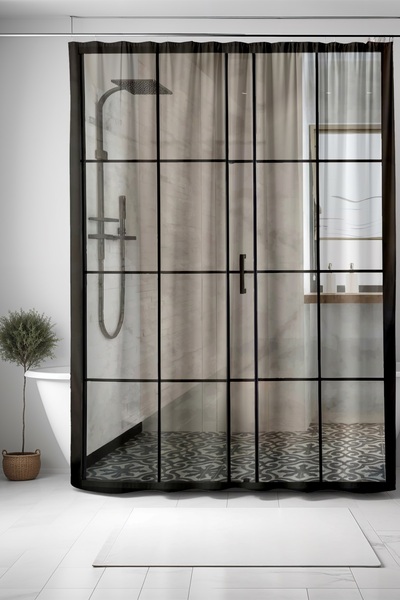 EVPANYA Bathroom Curtain, Modern Bathroom Patterned Shower Curtain, Bathtub C...