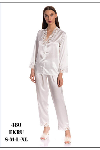 Espuar 480 Saten Gömlek Yaka Pijama Takımı