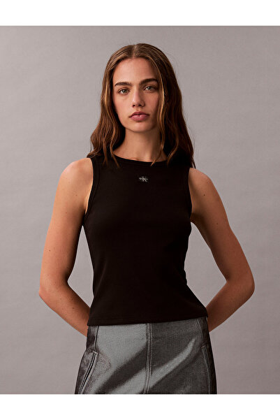Calvin Klein Ribbed Cotton Badge Tank Top