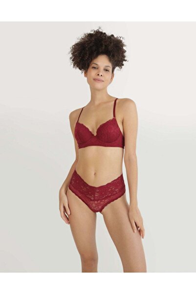 AMERICAN EAGLE Aerie Real Power Plunge Push Up Eyelash Lace Bra