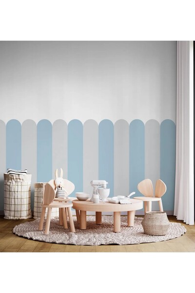 DECOMALL PP-97 Лента с ивици за половина стена – самозалепваща се декорация з...