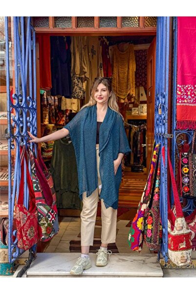 Miss Boheme كارديجان ميرسيريزد بغطاء للرأس بلون البترول