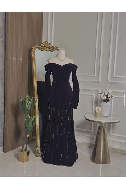 vanus fashion 6797 - Velvet evening dress