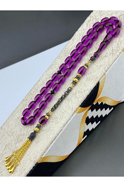 Tesbih Store Fire Amber Capsule Cut Special Design Tassel with Rodage