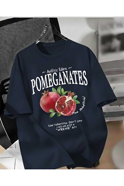 COHERENT Unisex Men/Women Pomaganates Custom Printed Oversize Cotton T-Shirt ...
