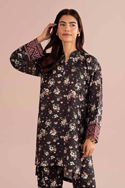 Nishat Linen 2 Piece - Printed Embroidered Suit - PE 26-414