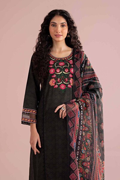 Nishat Linen 3 Piece - Embroidered Suit - PE 26-329