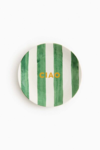 H&M Text-motif porcelain medium plate