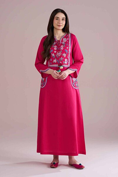 Nishat Linen Embroidered Dress - FE 26-62