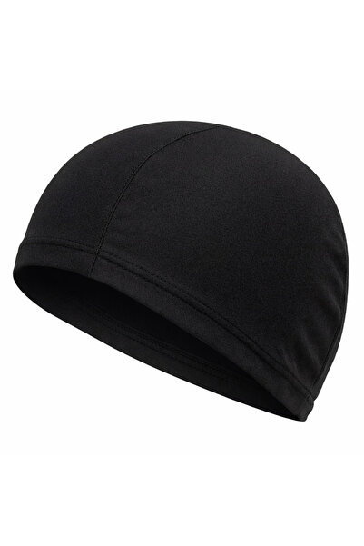 PİAURA Fabric Black Cloth Pool Cap, Sea Cap, Swimming Cap, Set of 2 – Flexible, Fabric Cap