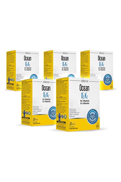 Orzax Ocean Vitamin D3 K2 20ml Drops X 5 Pieces