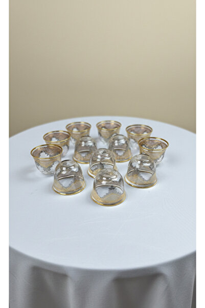 AR HOME 12 Pcs Luxury Glass Coffe Set