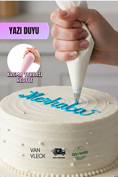 VAN VLECK Paslanmaz Çelik Yazı Duyu – Pasta Yazı Ucu, Pasta & Tatlı Süsleme A...