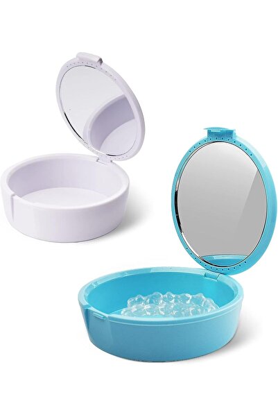 Arabest Retainer Case with Mirror,Tooth Rail Box, False Teeth Storage(Pack of...