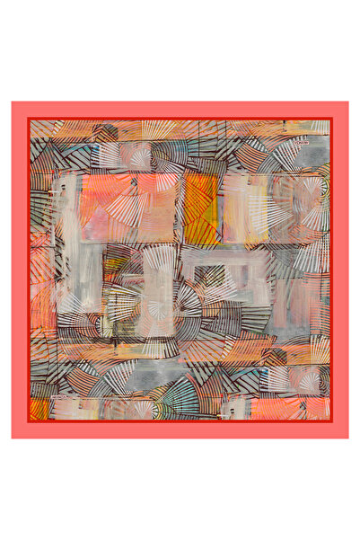 Arancia Eșarfă portocalie 90X90 din mătase twill