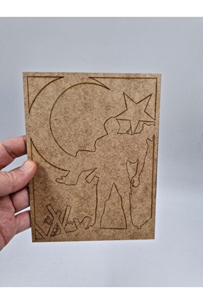 Mu Art Ahşap 10 قطع من الخشب لرسم شخصيات شهداء تشاناكالي في 18 مارس رقم 4 نشا...