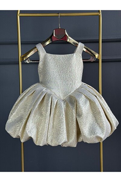 FKB FOR KIDS BABY Kız Çocuk Parlak Renk Tasarım Balon Elbise