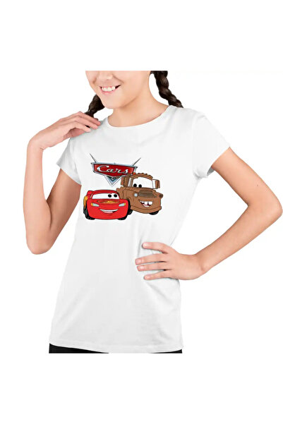 OEM Παιδικό Κορίτσι T-shirt με θέμα τα αυτοκίνητα Lightning McQueen Mater Cars
