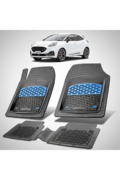 TEAMCAR Съвместими стелки за под за Ford Puma Mk2 2019-2023 | Сини