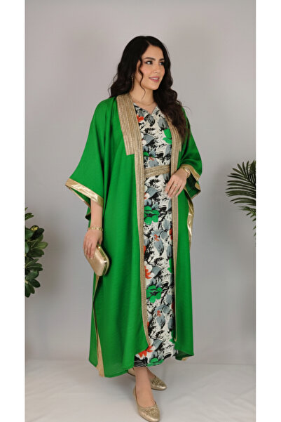 ASIAN Rawnak Jalabiya: An elegant two-piece women's jalabiya with a Belt made...