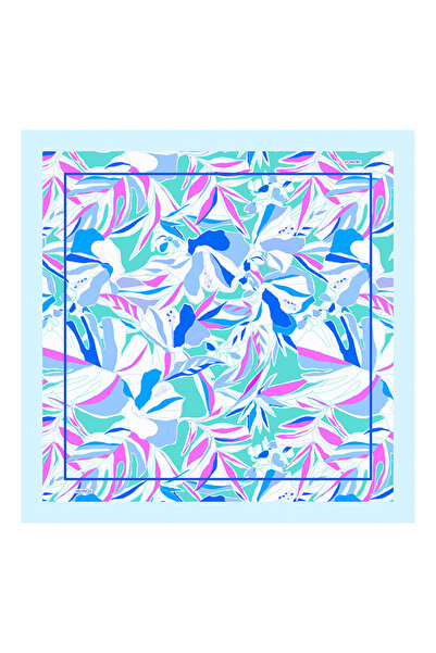 Arancia Blue 90X90 Silk Twill Scarf