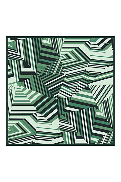 Arancia Green 90X90 Silk Twill Scarf