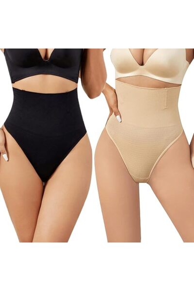 Arabest Women's abdomen control thong 2 packs, women's seamless body shaping ...