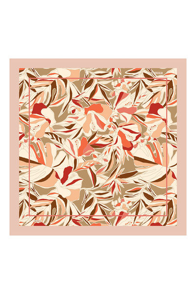 Arancia Eșarfă bej 90X90 din mătase twill