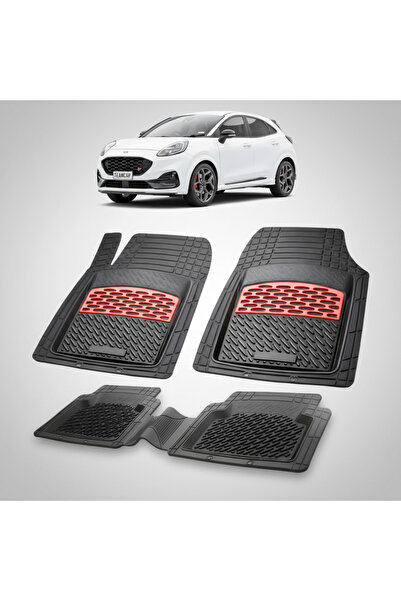 TEAMCAR Стелки за под за Ford Puma Mk2, съвместими 2019-2023 | Червени