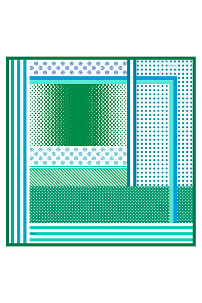 Arancia Green 90X90 Silk Twill Scarf