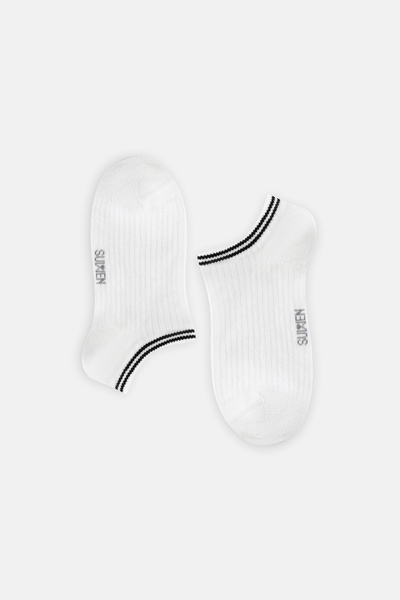 SUWEN Color Stripe Sneaker Çorap