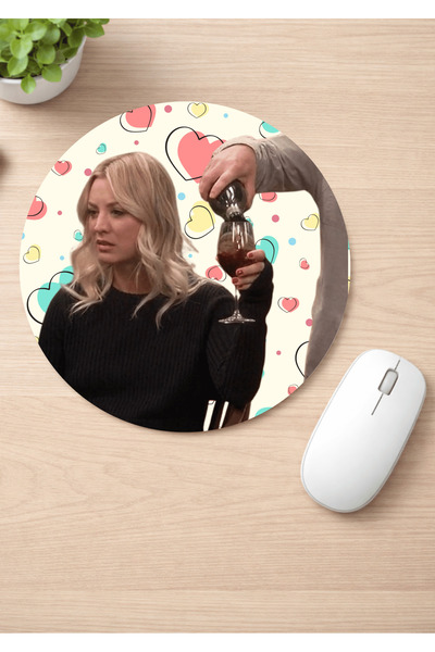 Eylül Design The Big Bang Theory Printed Round Non-Slip Mousepad Ergonomic Mo...