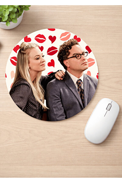 Eylül Design The Big Bang Theory Printed Round Non-Slip Mousepad Ergonomic Mo...