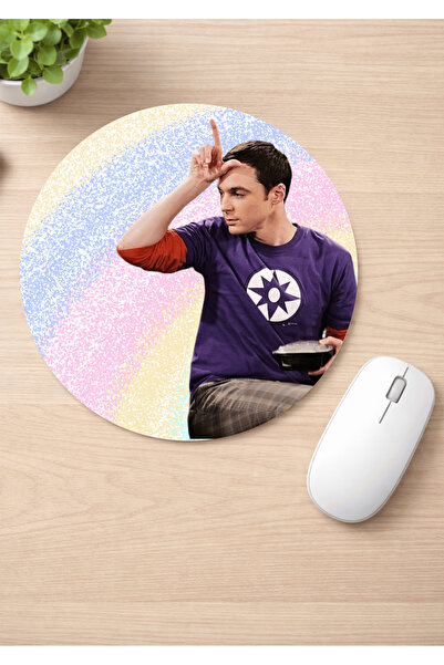 Eylül Design The Big Bang Theory Printed Round Non-Slip Mousepad Ergonomic Mo...