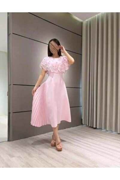 GARDENİA Pink Midi Dress