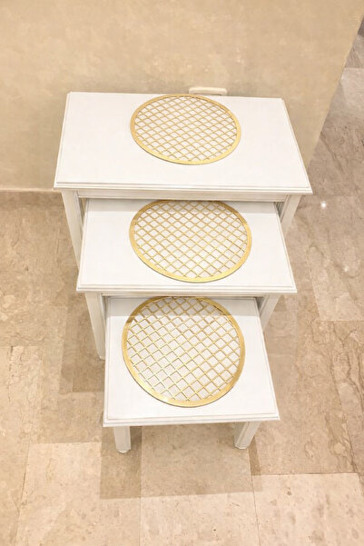 Diva Home Mirrored Leather Set of 3 Coffee Table Napkins 30X30