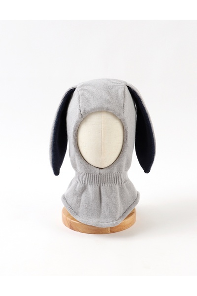 MiniKids Premium balaclava, gray bunny