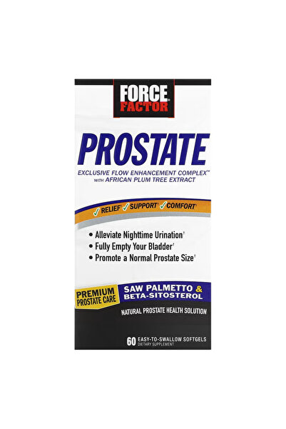 force factor Natural Prostate Men's Health Saw Palmetto Solution 60 Easy-To-S...