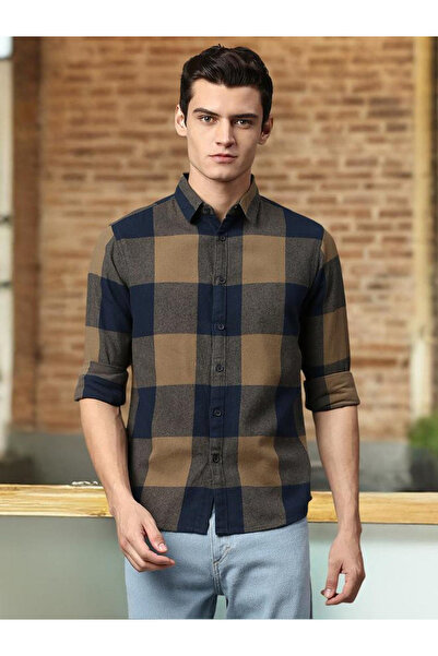 Dennis Lingo By Styli Dennis Lingo Men Slim Fit Buffalo Cotton Checked Casual...