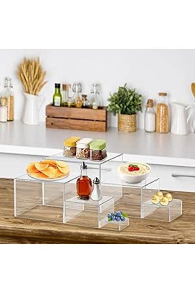 Arabest ٦ قطع من قواعد البوفيه بأحجام مختلفة، قابلة للتكديس وإعادة الاستخدام،...