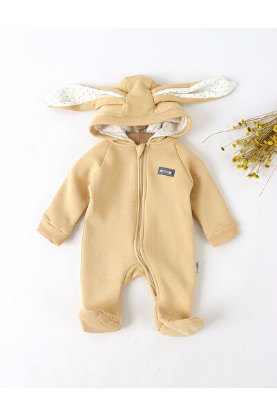 MiniKids KIKI bunny plush jumpsuit yellow