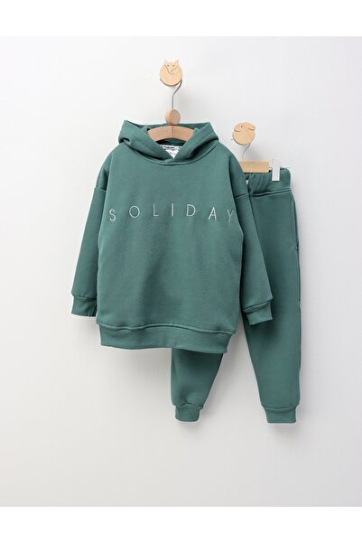 MiniKids Soliday padded tracksuit, green model