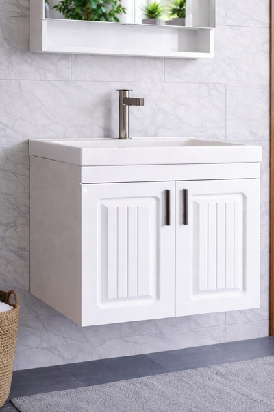 Gold Ban-yom ARİA 65 ALT BEYAZ MDF Banyo Mobilyası Seti