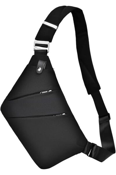 Arabest Single Shoulder Bag Black, Waterproof Design Right Shoulder Backpack,...