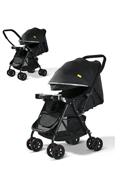 GOG Two-Way Baby Stroller, One-Click Fold, Lightweight, Large Canopy, Tray & ...