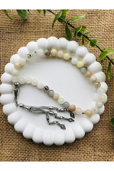 Luba Ροζάριο από Φυσική Πέτρα Φεγγαρόπετρας 33 τεμάχια - 8 χιλιοστά