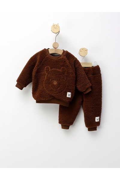 MiniKids Кафяв костюм на плюшено мече Коколино за момченце